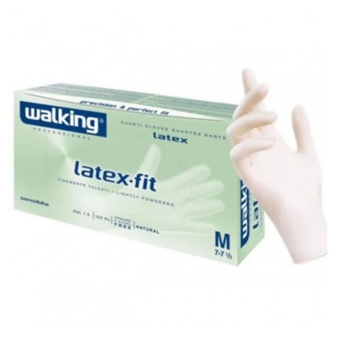 WALKING GUANTI LATEX FIT TG. M 100PZ.