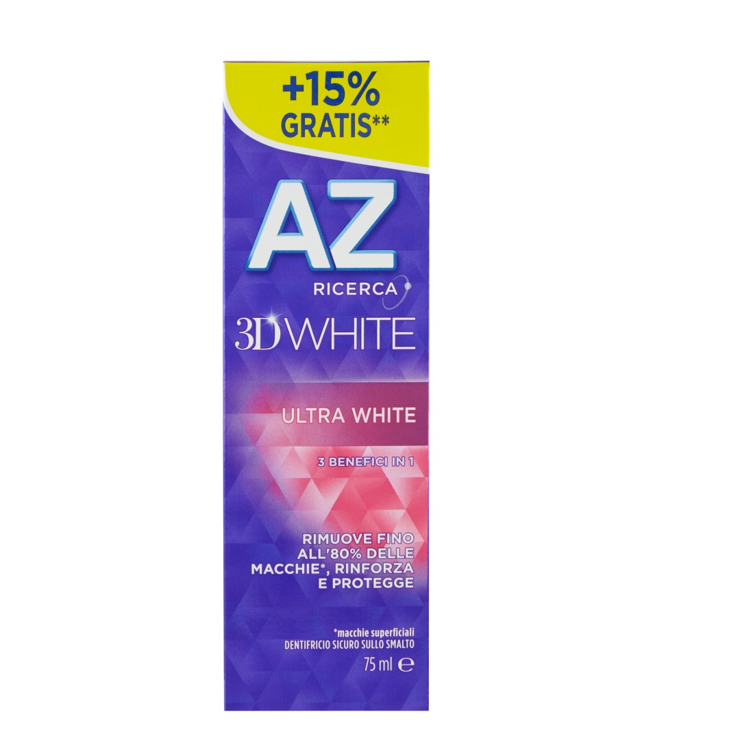 AZ DENT. 75ML. 3D WHITE ULTRA WHITE