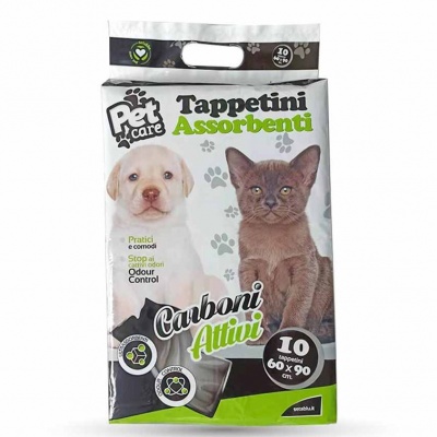 TAPPETINI PET 60X90 10 PZ. CARBONI ATTIV