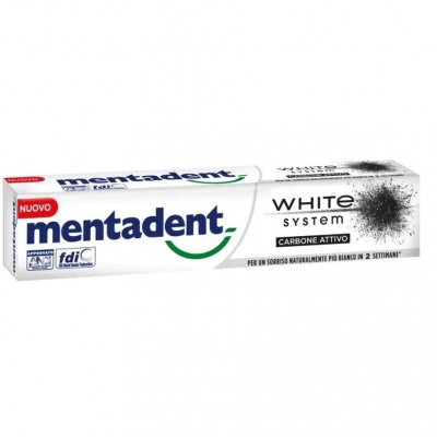 MENTADENT DENT. 75ML. WHITE SYSTEM CARBONE