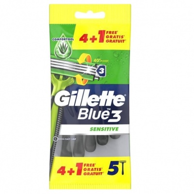 GILLETTE BLUE III SENSITIVE 5PZ. BUSTA