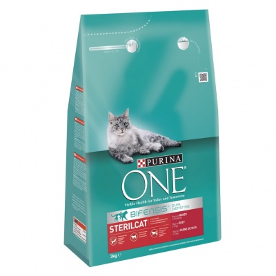 PURINA ONE CAT STERILCAT 3KG. MANZO