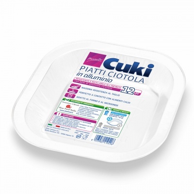 CUKI PIATTI ALLUMINIO 12PZ. CIOTOLA PROMO