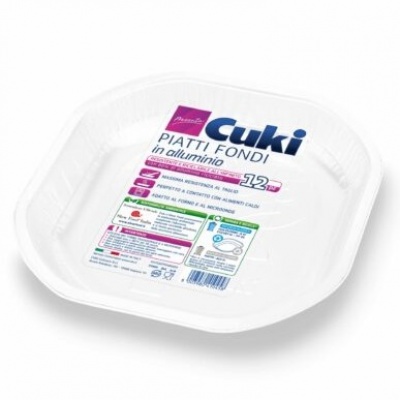 CUKI PIATTI ALLUMINIO 12PZ. FONDI PROMO