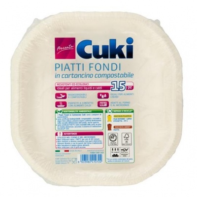 CUKI PIATTI CARTONCINO 15PZ. FONDI PROMO