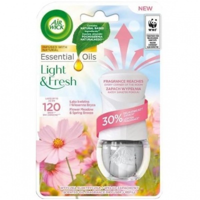 AIR WICK ELETT. BASE PIU RIC. 19ML. FLOWER MEADOW SPRING