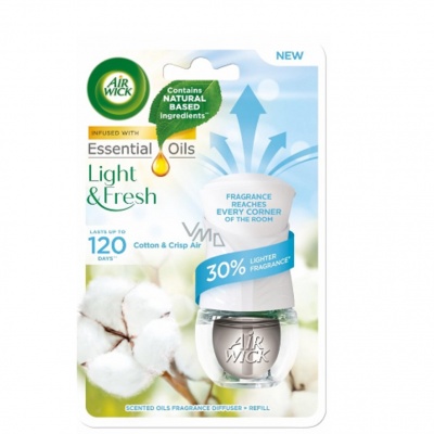 AIR WICK ELETT. BASE PIU RIC. 19ML. LIGHT FRESH COTTON