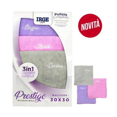 IRGE ABB PANNO 3PZ. CON RICAMO 30X30CM
