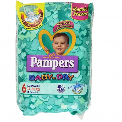 PAMPERS PANN. BABY DRY 6MIS. 15PZ.