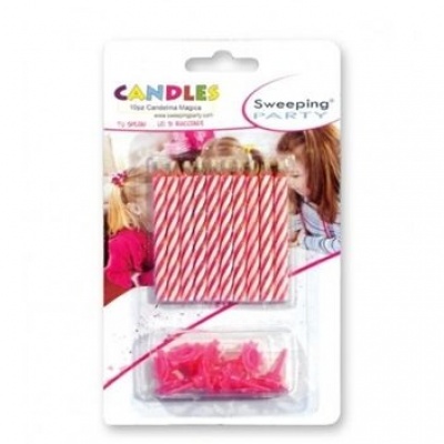 Candeline Magiche Rosa 10 pz.