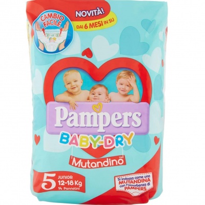 PAMPERS PANN. DRY MUTANDINO 5MIS. 14PZ.